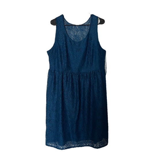 Lane Bryant Lace Dress Size 16 Turquoise Twee Day Dress - Picture 2 of 7